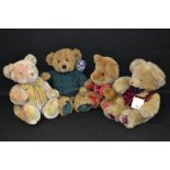 A Harrods Christmas bear, 1995; others 1996, 1997,