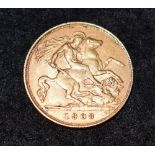 Coin, Edward VII, half-sovereign,