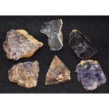 Geology - Blue John and Derbyshire fluorite specimens (6)