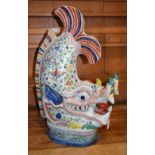 A large Chinse ceramic model, Mythological Sea Monster Water Dragon,