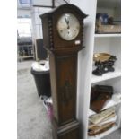 carved oak granddaughter clock