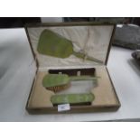 boxed vintage dressing table set