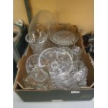 box of quality glassware inc cake stands