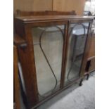 Victorian mahogany glazed display cabinet with ball and claw feet