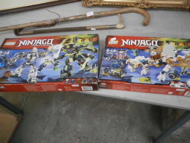 2 boxed sets of ninjago lego