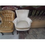 2 bedroom chairs and a bedding box