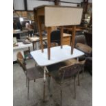 2 retro kitchen tables and chairs for restoration