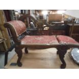 small Victorian day bed with drop end