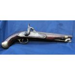 Lacy & Co. New Land style percussion “Officer’s Pistol” converted from flintlock.