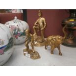 3 brass figurines