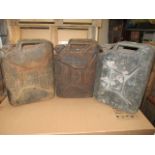 3 Jerry Cans, 2 War Department and 1 German Wehrmach