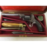 A Webley Bentley Type Revolver in a fitted case with accessories.
