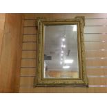French Gilt Mirror - losses to frame, 57cm wide, 81cm high.♢ ~