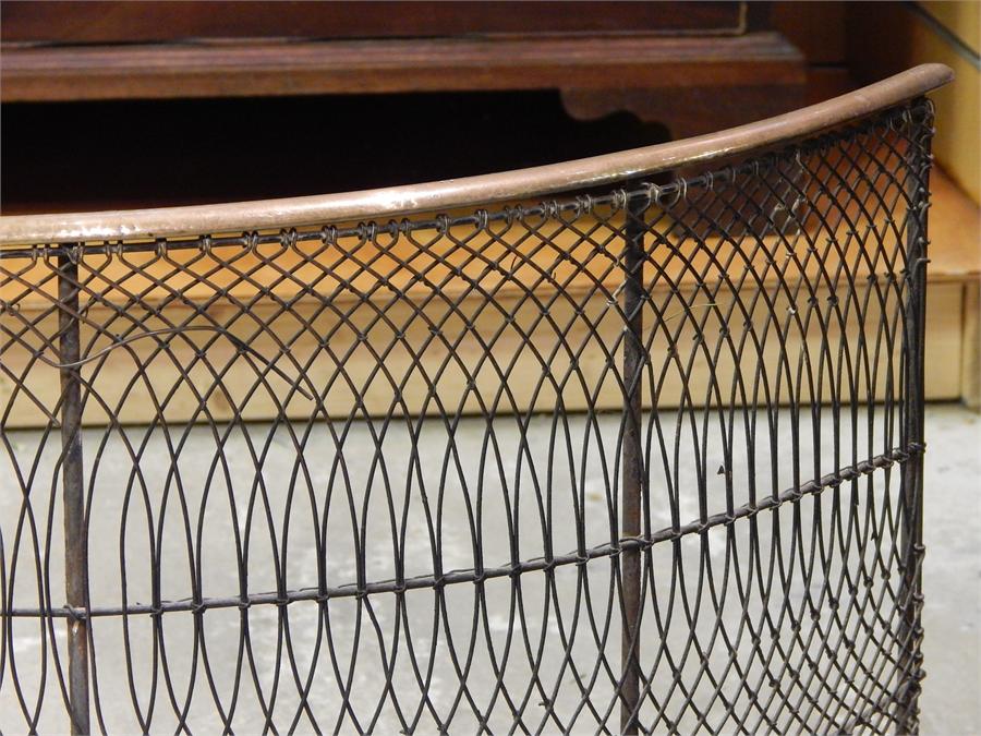 Small Regency Wirework and Brass Curved Fireguard. The height is 47cm and width is 65 the depth is - Image 2 of 2