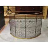 Small Regency Wirework and Brass Curved Fireguard. The height is 47cm and width is 65 the depth is