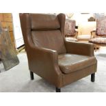 borge mogensen style leather armchair ~