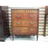 Small French Marble Top Chest Amboyna ~