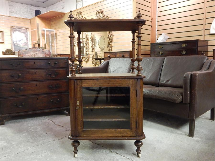 Victorian Inlaid Walnut Music Cabinet - Image 3 of 16