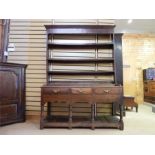 Oak Dresser - mid 18th Century. Replaced Handles, Rack is removable, 200cm High, 151cm Wide, 44cm