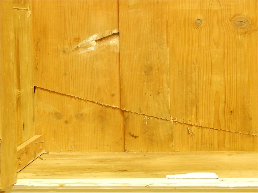 Painted Pine wardrobe - cut badly at rear for moving ~ - Image 3 of 3