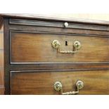 George III Period Mahogany Chest With Slide. 89cm wide, 86cm high, 49cm deep. ~