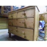 Pine Chest of drawers late 19th century