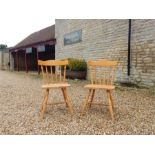 two modern "yorvik pine" chairs