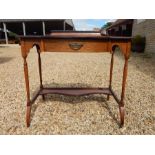 Rosewood Bonheur De Jour Late 19th Century Ladies Writing Desk. Brass gallery missing.