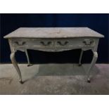 Painted Pine and Gesso decorated side table with marble top (broken). Late 19th / eary 20th century.