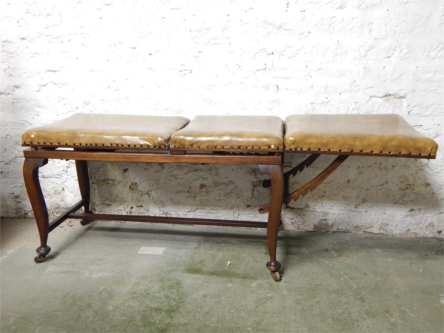 A Doctor's examination bench, late 19th Century, labelled WM Richardson (Furnisher) Ltd. ~ - Image 7 of 7