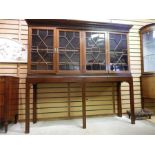 George III style glazed Mahogany Bookcase on Stand. ~
