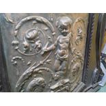 Cast Iron and Copper Putti relief Ovemantel