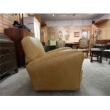 Leather Club Armchair in manner of Betty Joel circa 1937 ~