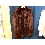 Dark Brown Rabbit Fur Coat