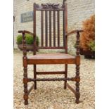 Oak hall chair