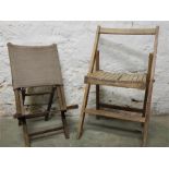 Folding deck chair and another folding chair?.
