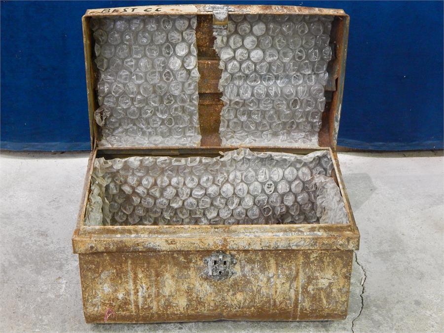 Metal distressed misshapen trunk. - Image 3 of 3