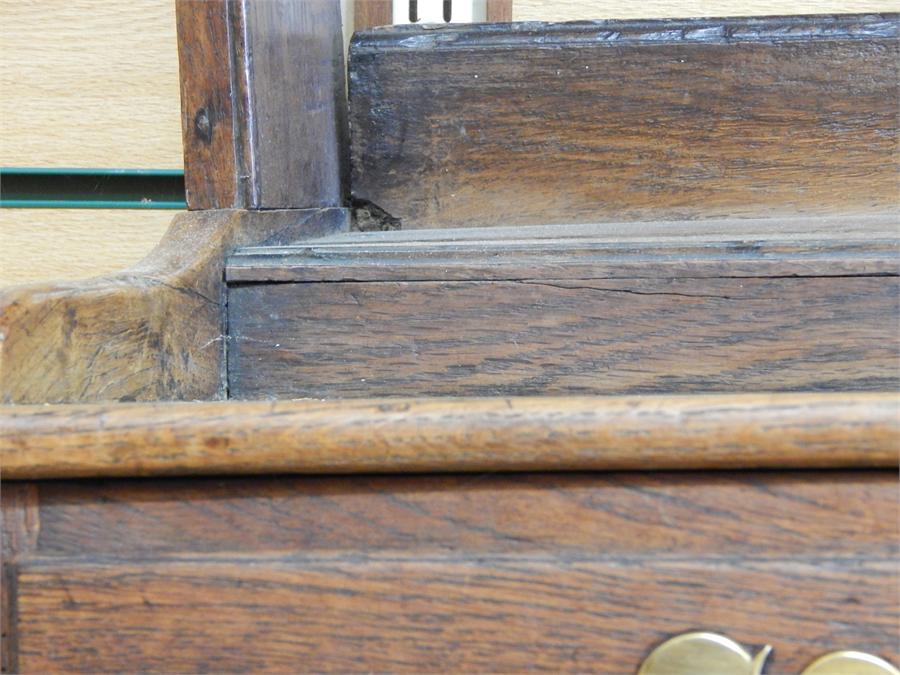 Oak Dresser - mid 18th Century. Replaced Handles, Rack is removable, 200cm High, 151cm Wide, 44cm - Image 4 of 4