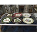 A quantity of decorative tableware depicting various country scenes marked 'Regency' and a single