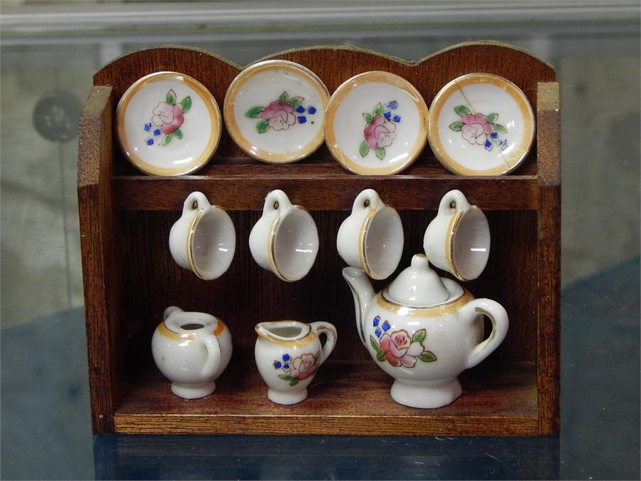 A selection of three items, including a decorative delft candlestick, an ornamental cup and saucer - Image 8 of 9