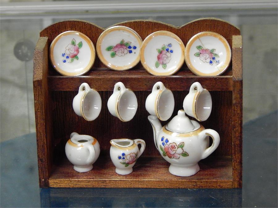 A selection of three items, including a decorative delft candlestick, an ornamental cup and saucer - Image 9 of 9