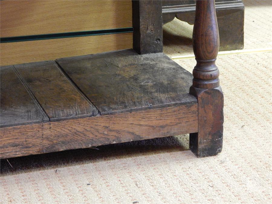 Oak Dresser - mid 18th Century. Replaced Handles, Rack is removable, 200cm High, 151cm Wide, 44cm - Image 3 of 4