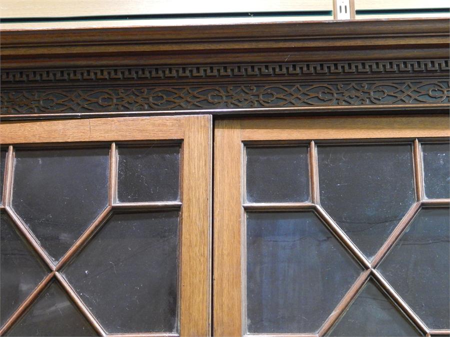 George III style glazed Mahogany Bookcase on Stand. ~ - Image 3 of 4