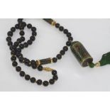 Cloissone perfume holder on necklace with cloisonne beads interspersed