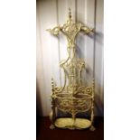 Victorian cast iron hall stand 77cm wide, 200cm high