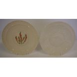 Two Belleek porcelain Christmas plates 1978 & 1985, 22.5cm diameter approx.