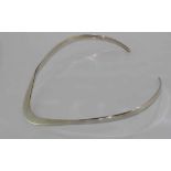 Good Sterling silver V shaped collar marked GB