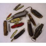 Quantity of vintage pen knives 17 in total