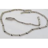 Brushed 18ct white gold necklace & bracelet set weight: approx 22.8 grams