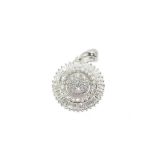 18ct white gold and diamond pendant TDW=0.69cts, weight: approx 2.4 grams